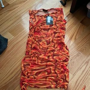 Sheer Swirl Print Pretty Little Thing Dress